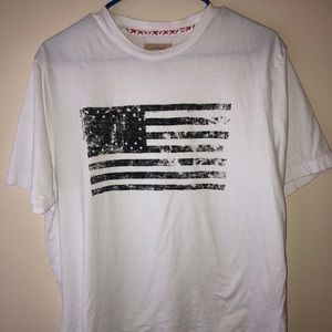 True Grit White Rustic American Flag Tee
